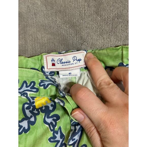 Classic Prep Shorts Boy Size 6 Hudson Frog And Prince Green Adjustable Causal - Picture 3 of 7